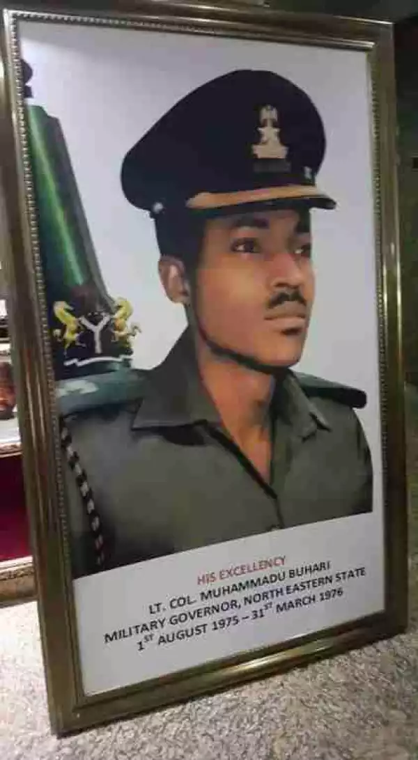 Portrait Of Buhari As Military Governor Of North-Eastern State In 1975-1976